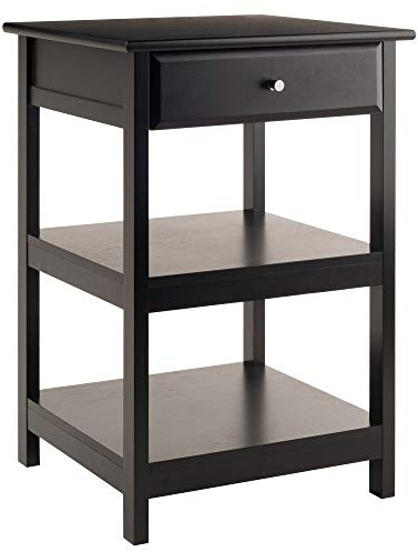Winsome Delta Printer Stand Black Home Office, 20.87x20.24x30.71