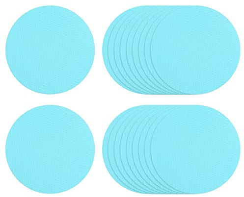 sourcing map 20uds Antideslizante Bañera Pegatinas Baño Ducha Piso 3.94 Antideslizante Pegatina Cinta Redondo Estilo Calcomanías para Baño Cocina Bañera Escalones Escaleras, Azul