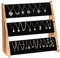 Emfogoo Necklace Stand, 3-Tier Necklace Holder Jewellery Organiser Stand with Velvet, Wood Necklace Jewellery Display Stand for Selling, Necklace Organiser for 72 Necklaces Bracelets (Rustic Brown)