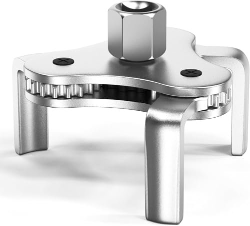 Universal Oil Filter Wrench,3 Jaw Adjustable Oil Filter Removal Tool,from 2-1/2 inch to 4.5 inch Oil Filter Removal Set, Efficiency 2 Way Oil Filter Wrench