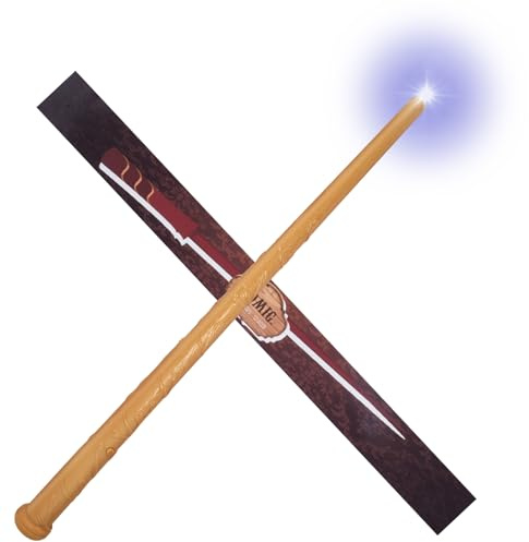 Aomig Magisk lyxig trollstav, samlare, Patronus, 31 cm, häxa, trollkarl, present till barn, Med ljus och ljud, 31 cm