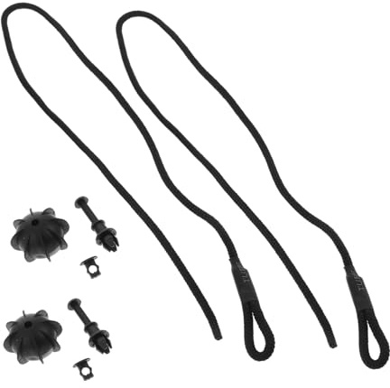 WEKADRIN 2 Juegos De Cuerdas Correa De Trinquete Cuerdas Elásticas De Lona con Bolas Correas De Trinquete De Coche Cuerda Elástica Extra Fuerte con Mosquetones Abs Black