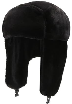 flintronic Chapeau d'hiver Protection Oreilles, Chapeau de Trappeur pour Hommes Femmes, Chapeau Chaud pour l'extérieur Ear Flap Unisexe Ski Cyclisme Randonnée Pêche Plein air