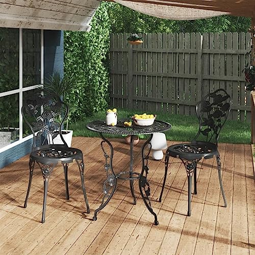 Sillas modernas de aluminio para bistró, paquete de 2 sillas de comedor de jardín, patio, elegantes asientos al aire libre para balcones, parques y patios