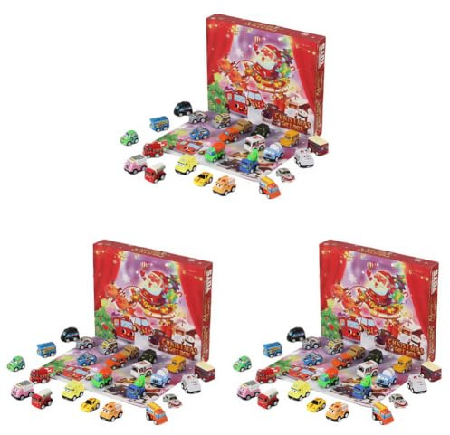 Calendario dell'Avvento 24 giorni con giocattolo per auto per Natale, conto alla rovescia, regalo per bambini