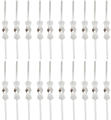 CORHAD 200Pcs Silver Bow Tie Crystal Connectors Metal Chandelier Clips 40Cm Bead Chain Fastening Pins for Wedding Hanging Decorations and Lamp Accessories
