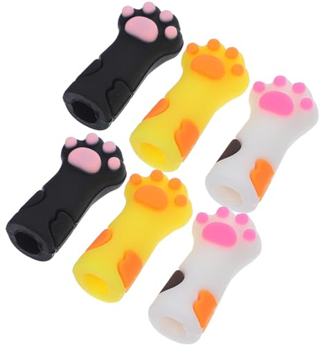 TOPPERFUN Pinzas para Cutículas en Forma de Garra de Gato Funda Protectora de Silicona Set de 6 Piezas Multicolor Accesorio de Manicura para Cuidado de Uñas y Protección Segura