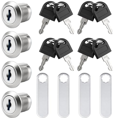 Limiebllu 4PCS Security Cabinet Lock Cupboard Letterbox Lock with Key 16mm