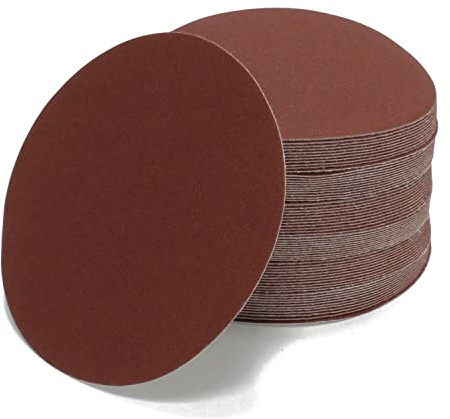 Woltersberger® 50 Stück Exzenter Schleifscheiben Ø 150mm | Körnung P220 | ohne Loch in rot | Schleifpapier für optimales schleifen, vielseitig einsetzbar