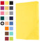 Heim24h Spannbettlaken 140x200cm bis 30 cm, Gelb, 100% Baumwolle Bettlaken, Öko Tex Zertifiziert Jersey Spannbetttuch