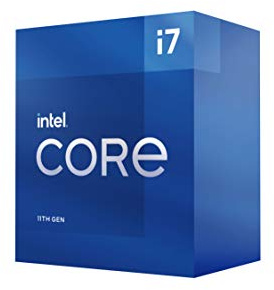 Intel Core i7-11700 Desktop Prozessor (Basistakt: 2.5GHz Tuboboost: 4.8GHz, 8 Kerne, LGA1200) BX8070811700, schwarz