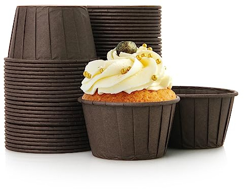 Volein Muffinsformar i papper, 50 stycken cupcakeformar för födelsedag/fest/bröllop (kaffe)