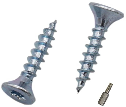 SKIR'CO (700 pièces) Vis à bois en acier zingué 4,0 x 20 mm, tête Torx, tête fraisée, vis pour panneaux d'aggloméré, entièrement filetées