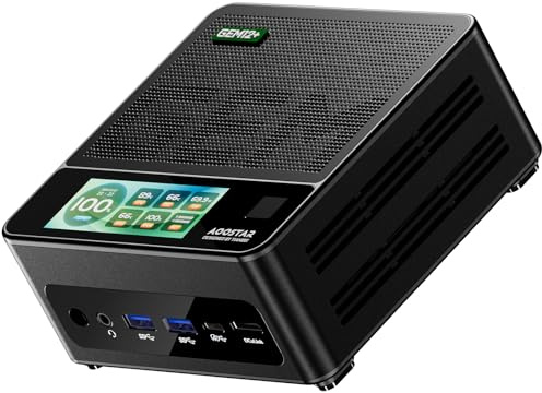 AOOSTAR GEM12 + PRO AMD R7 PRO 8845HS Mini PC, Without RAM/SSD/OS Mini Gaming PC with OCULINK, Radeon 780M Graphics, Supports Fingerprint Unlock, Mini Desktop Computer for Home Office Gaming