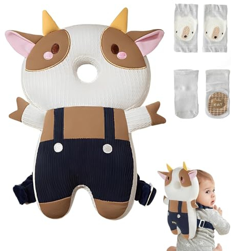 Viondra Baby Head Protector Backpack for 5-24 Months, Cow
