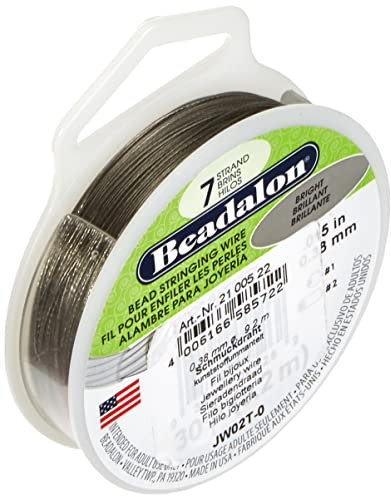 Rayher Schmuckdraht, silber, glänzend, 0, 38 mm ø, Spule 9,2 m, kunststoffummantelt, feiner Draht, Draht Schmuck, Perlenfädeldraht Schmuck, Weihnachtsschmuck, 2100522