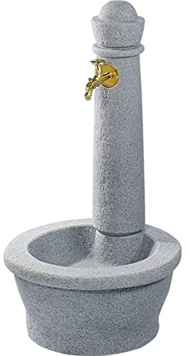 GARANTIA ROMA fontana in pietra lightgranite incl. rubinetto nostalgico
