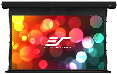 Elite Screens SKT150UHW2-E6 Saker Tab Tension Beamer Heimkino Leinwand mit Motor (Format 16:9, 332 x 187 cm, Bilddiagonale: 381 cm (150 Zoll), Tuch, 4K/HD/3D Ready)