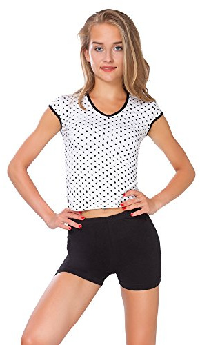 FUTURO FASHION® - Short Moulant de Yoga - Coton très Doux/Extensible - Tailles 36 à 50 - PSL5 - Noir - 36