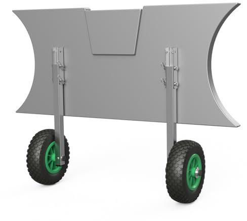 SUPROD Heckräder Slipräder Schlauchbooträder Transporträder klappbar Edelstahl ET200, schwarz/grün