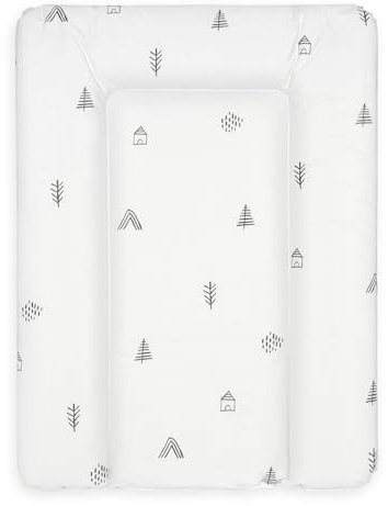 BONKY® Wickelauflage 50x70 cm - weiche Wickelunterlage - Baby Wickeltischauflage - Wasserdischt - Abwaschbar - Made in EU - 100% Oeko TEX - Mono 2A