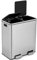 GiantexUK 60L Double Rubbish Bin, 2x30L Stainless Steel Recycling Kitchen Pedal Bin with Removable Buckets & Soft Close Lids, Dual Compartment Step on Waste Can (Silver)