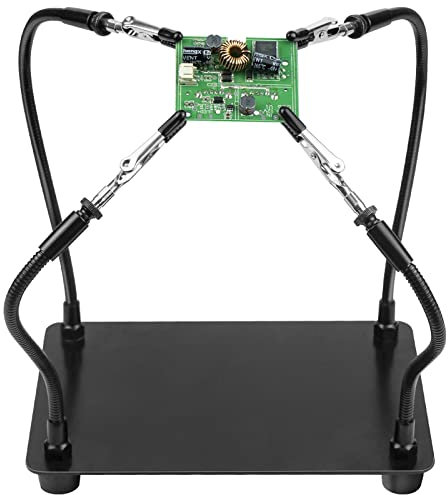 tonhui Helping Hands Soldering Station, Third Hand Soldering Tool 4 Flexible Arms Helping Hands for Electronic Repair Soldering Jewelry Crafts