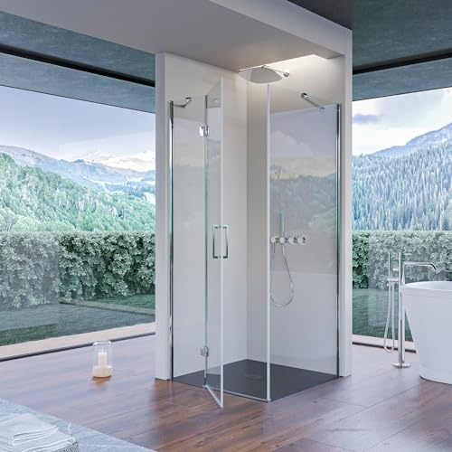 OLIMPO DOCCE - Box doccia due lati con porta battente 8mm h195 REGINA - 70x130