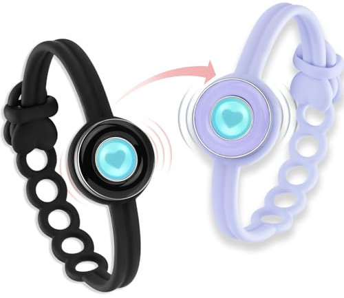TOTWOO Pärchenarmbänder mit Vibration & Leuchten - Silikon Partnerarmbänder für Fernbeziehungen, Geschenk für Mutter-Tochter & Schwesternpaare zur Distanzberührung, Bunte Farben