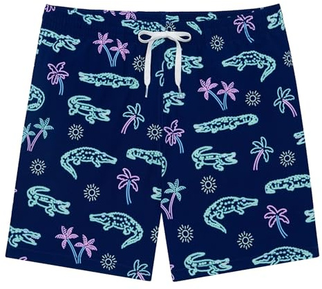 Chubbies Men’s Swim Shorts, Stretch Swimming Board Trunks, Beach Shorts, Quick Dry, 7 Inch Inseam (US, Alpha, Medium, Regular, Regular, The Neon Glades)