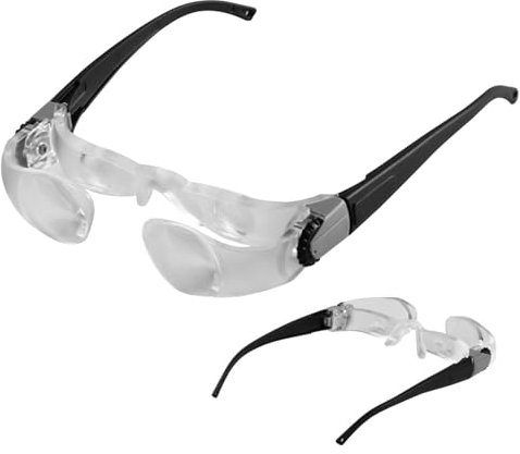 Vergrößerungsbrille, Verstellbar, 4-Fach Vergrößernde Brille, Blendfrei, Tragbare Lupenbrille, Ideal Für Kurzsichtige Senioren, Fernsehen Für Sehbehinderte, Lesen, Angeln, Fernsehbrillen, Brillen, Les