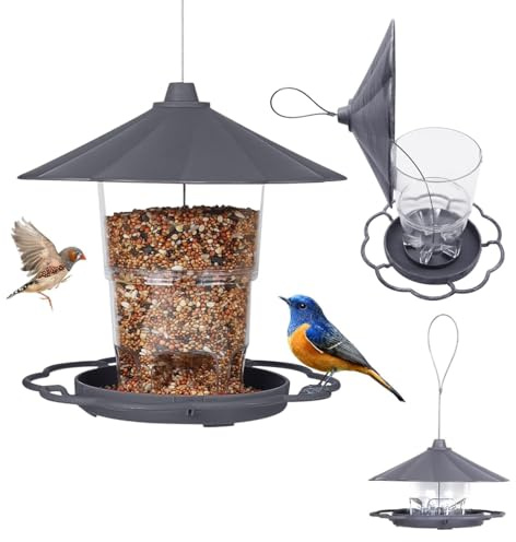 Bangbobi Casa para pájaros Plegable Colgar: casa para pájaros Resistente a la Intemperie, comedero para pájaros Colgante, comedero para pájaros de balcón para herrerillos