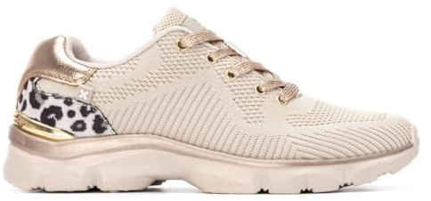 XTI - Zapatillas Deportivas Mujer Beige - Calzado Cómodo y Versátil - Moda Casual - Modelo 14436102 (Talla 36)