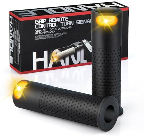 E-Bike Turn Signal Indicator With Grip - Handlebar Warning Light for 22mm Handle - Compatible With Xiaomi M365 Pro Pro2 1s Ninebot G30