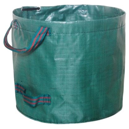Sac de jardin réutilisable et robuste de 60 L avec 2 poignées renforcées pour pelouse, cour, piscine, ordures végétales