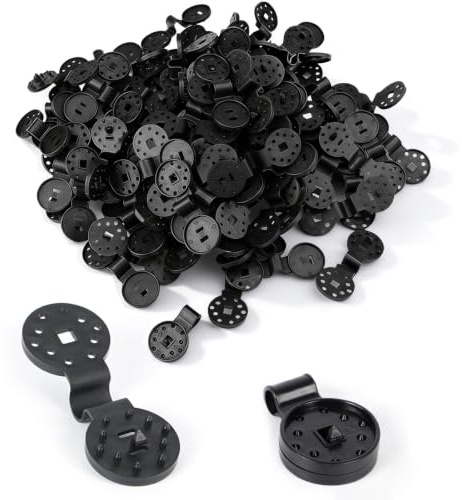 DIYCUT 100 Pezzi Clip Plastica Parasole, Clip di Fissaggio per Rete Parasole, Anti-Ossidazione & Anti-Deformazione, per Reti Ombreggianti, Tessuti Antivento,Giardini, Cortili, Balconi (Nero)