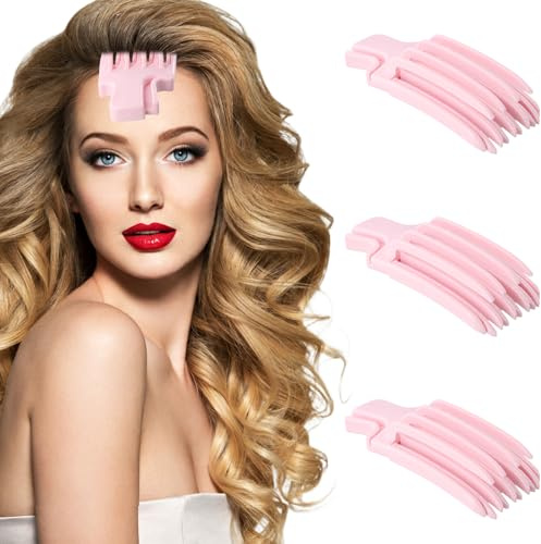 3 Piezas Clip de Volumen para Raíces, Rosa Clips de Elevación de Raíces, Piezas de Clips Esponjosos de Pony, Herramientas para Peinar El Cabello, Accesorios Peinados, para Hombres y Mujeres
