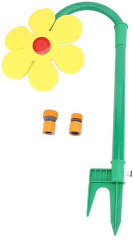 Fyearfly Aspersor de agua con flores danzantes, divertido y caprichoso, aspersor de césped para jardín, riego de jardines, diversión al aire libre, niños y mascotas, plástico ABS