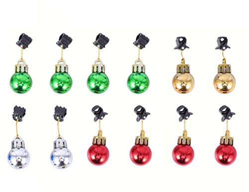 Toyandona - 12 palline di Natale per la barba e il viso di Natale, decorazioni per capelli, per uomini e fidanzati e marito