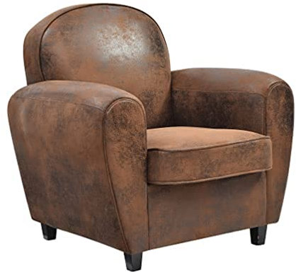 HOME DECO FACTORY - HD71401 Clubsessel, Braun, Sitz, Sessel, Wohnzimmer