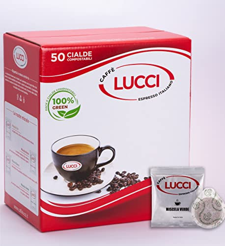 caffè Lucci 50 dosettes en papier 44 mm Mélange vert