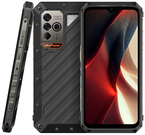Ulefone Power Armor 18 Ultra 5G Rugged Smartphone, 108MP Camera, Dimensity 7050 24GB+512GB, Instant-Read Thermometer,6.58'' 120Hz FHD+, IP68 IP69K Android 13 Phone, 9600mAh Battery Wireless Charge NFC