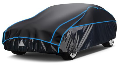 Holthly Hagelschutzplane Auto Autoabdeckung Wasserdicht, PKW Hagelschutzgarage, Abdeckplane für Hagel Regen Sonne Schutz, Hagelschutz vollgarage für Coupé Schrägheck Limousine (450 bis 470 cm)