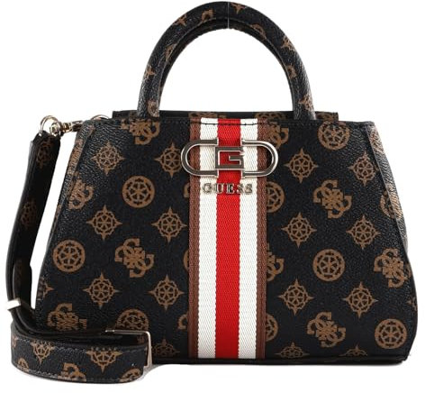 GUESS Nelka Mini Satchel Mocha Logo