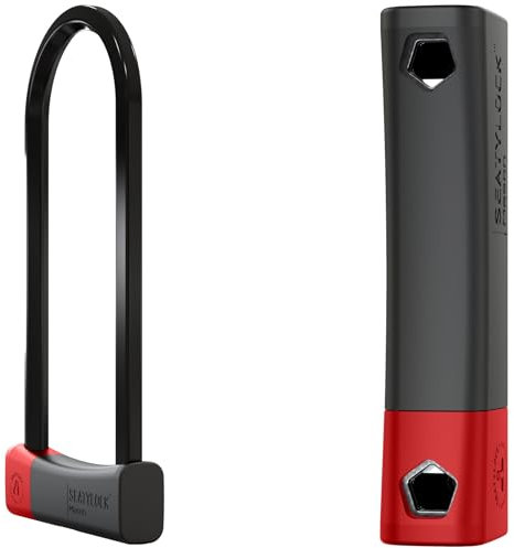 Seatylock Mason Bike U Lock - Patented Heavy Duty Anti Theft Diamond Security Bicycle Lock - Super Wide Safety Master Tool ULock with Keys for Electric Bikes Scooters and Motorcycles (30CM)