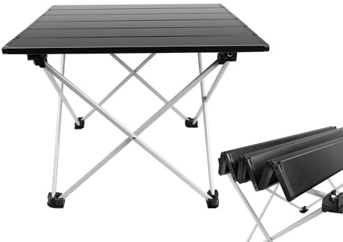 JAOSY Table Pliante Camping Pliable, Pliante Compacte Table Brocante Table, Pliante en Aluminium Table pour Balcon Table à tapisser