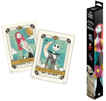 Grupo Erik Poster - Disney The Nightmare Before Christmas - Set of 2 Mini Posters 15 x 20.5 inches / 38 x 52 cm - Art Poster Shipped Rolled Up In A Protective Box - Nightmare Before Christmas Gifts