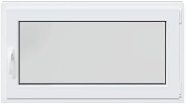 vidaXL RISOR Basement Window 110x50 cm - PVC Frame Anthracite Tilt&Turn Secure Installation