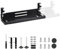 Retractable Under Desk Cable Management Tray No Drill, 43–76 cm Length × 13cm Wide, Adjustable Long Wire Organiser with Clamp Mount – Cord Tidy for Office Workspace, Gaming Desk – Black