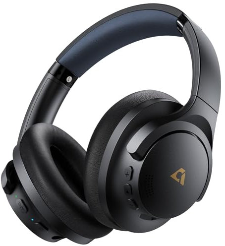 1Mii Y8 Casque Bluetooth sans Fil à Réduction de Bruit Active Hybride, Son LDAC Hi-Res Audio, 40H d'Autonomie, Confortable et Pliable Casque Over-Ear - Noir Bleu